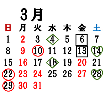 3月